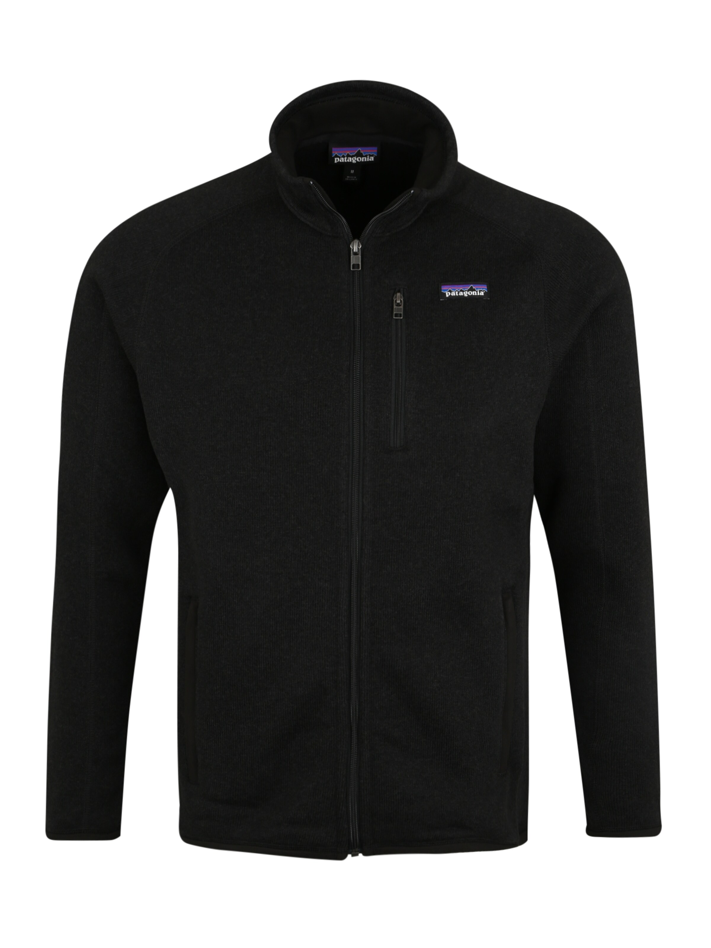 melns PATAGONIA Funkcionāla flīsa jaka 'Better': no priekšpuses