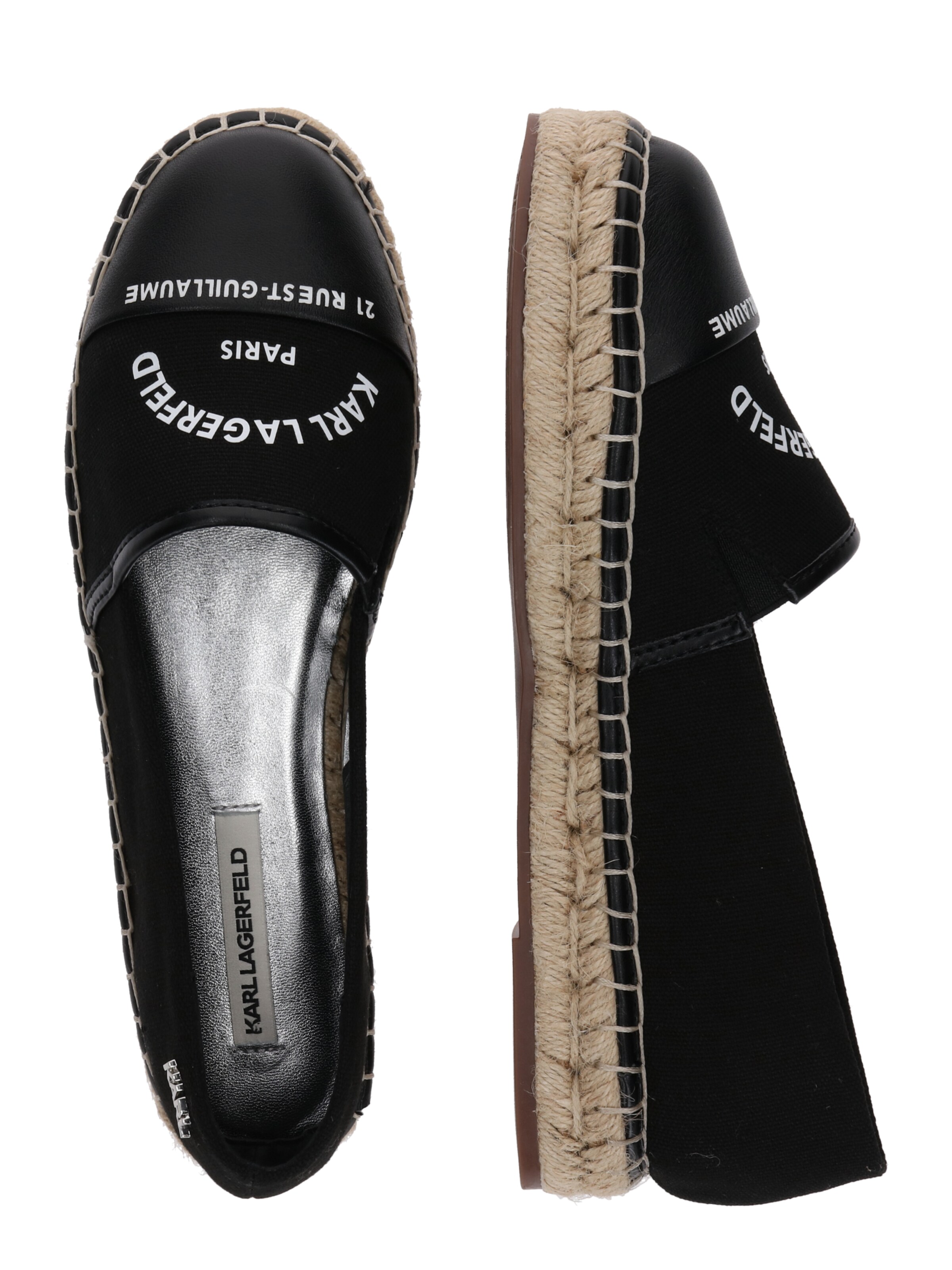 Karl Lagerfeld - Sapatos abertos atrás 'KAMINI' em preto