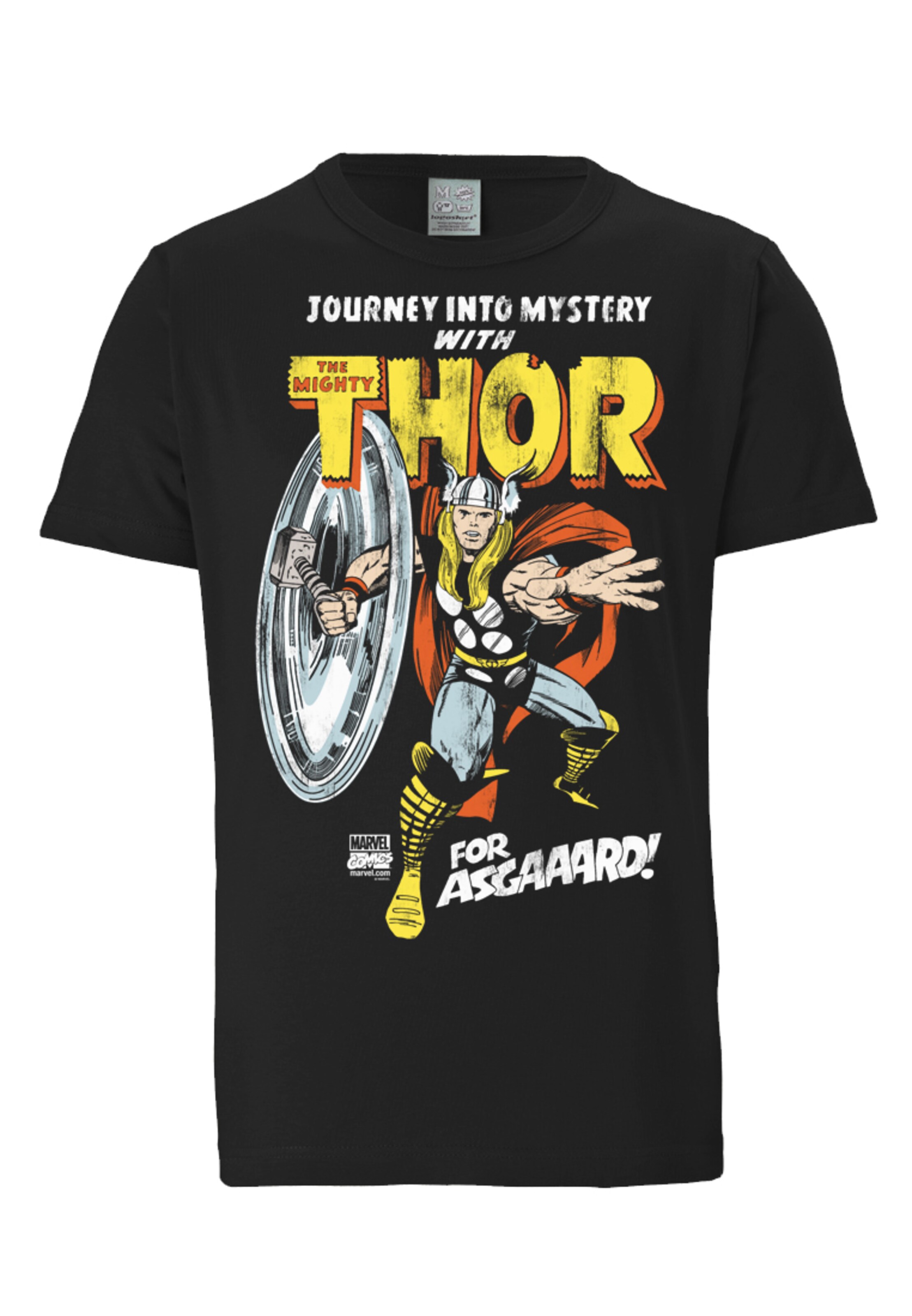 Männer Große Größen LOGOSHIRT T-Shirt 'Thor - Marvel - For Asgaaard ' in Schwarz - YH29369