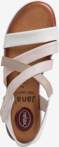 JANA Strap Sandals 'Troja' in White