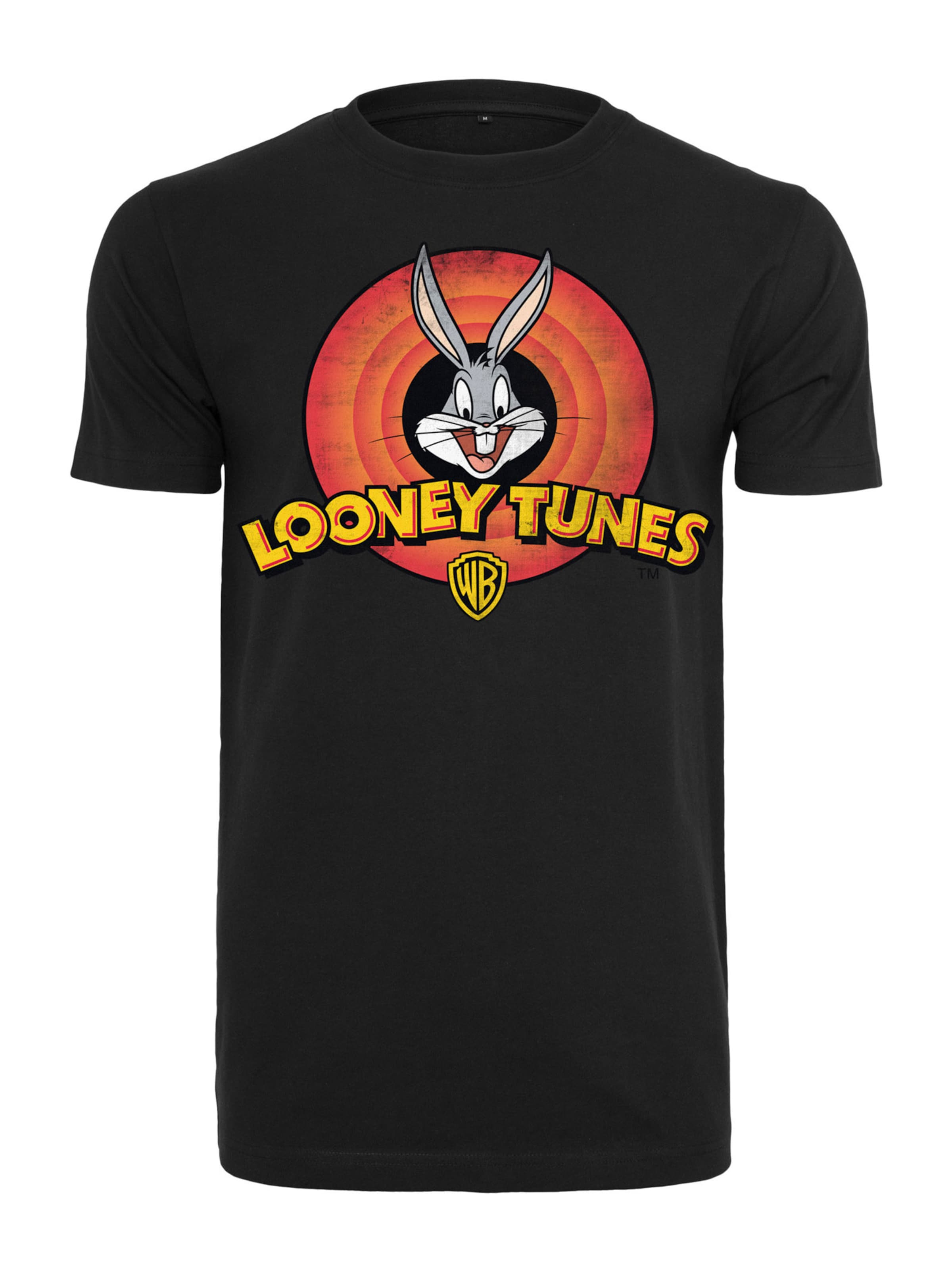 Mister Tee Regular fit Shirt 'Looney Tunes Bugs Bunny' in Black: front