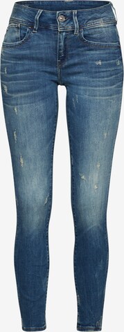 G-Star RAW Skinny Jeans in Blauw: voorkant