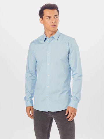 mėlyna Only & Sons Priglundantis modelis Marškiniai 'ONSBart': priekis