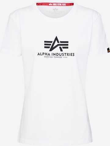 ALPHA INDUSTRIES T-Shirt in Weiß: predná strana