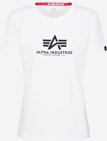 ALPHA INDUSTRIES T-shirt i vit: framsida