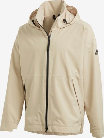 Veste de sport ADIDAS TERREX en beige : devant