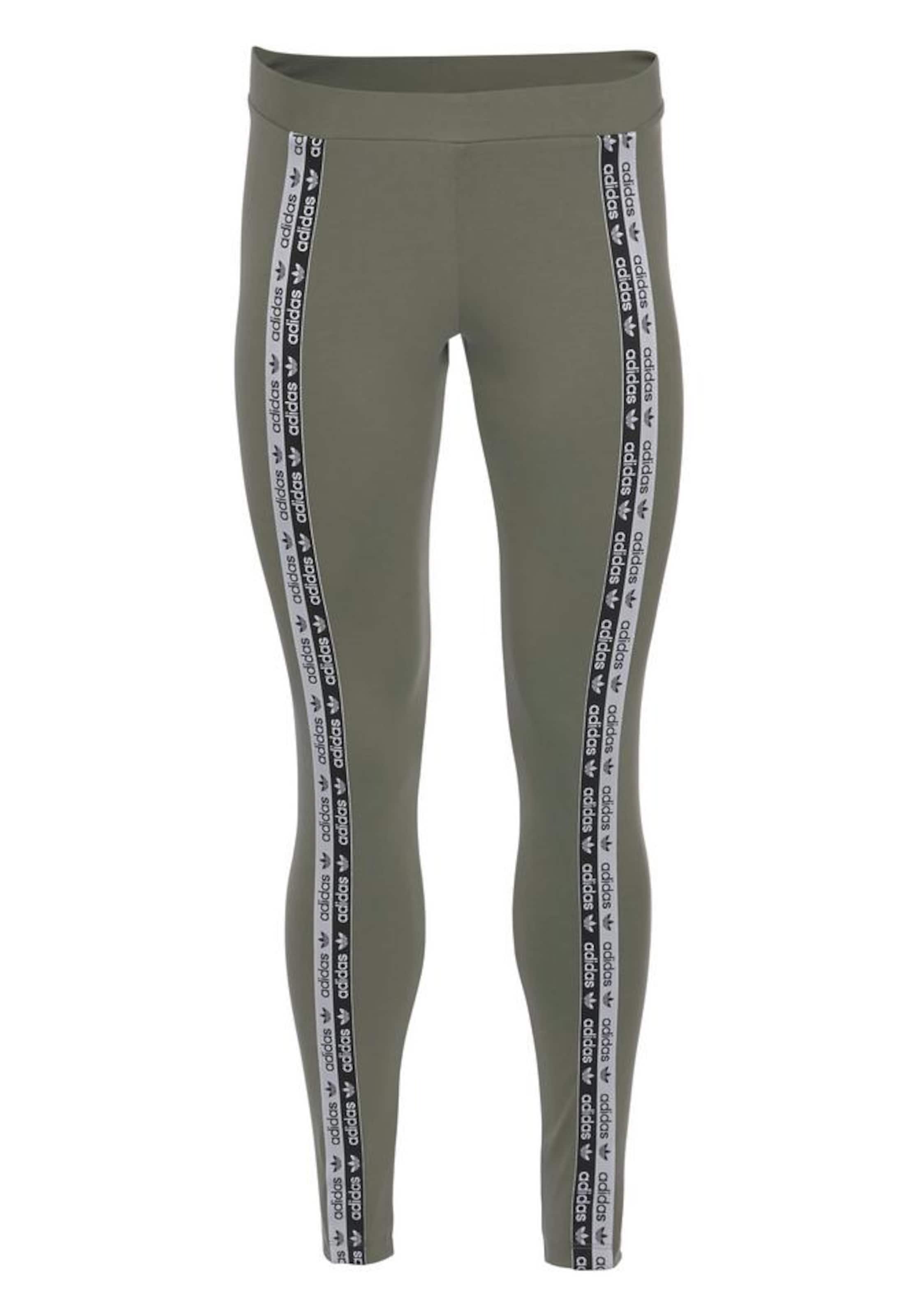 ADIDAS ORIGINALS Skinny Leggings in Green: front