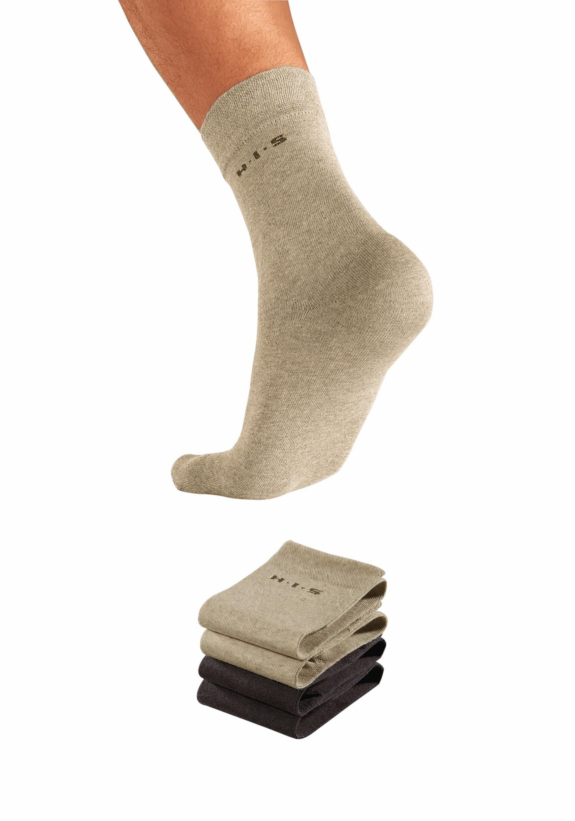 H.I.S Socks in Beige: front