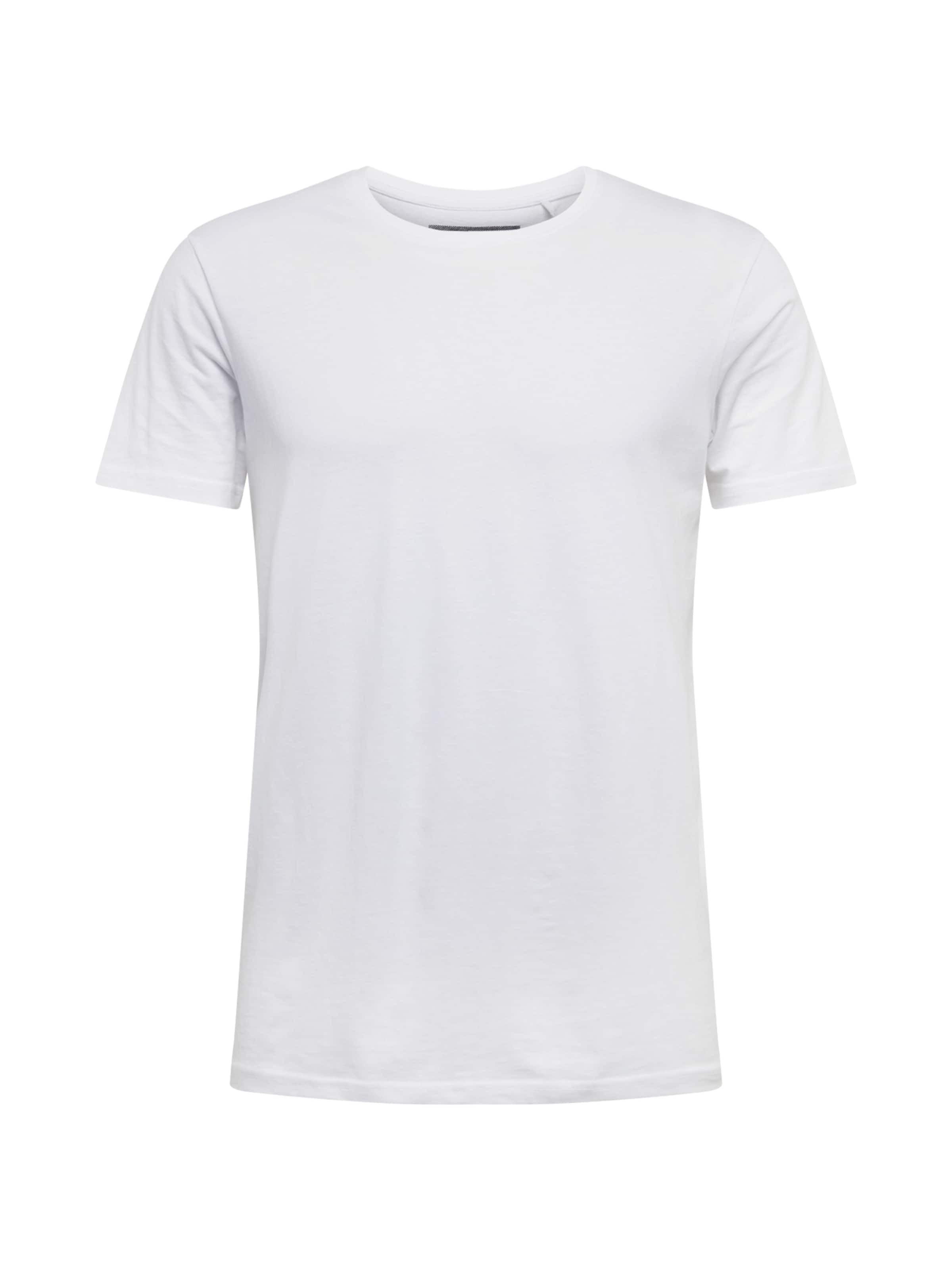 !Solid Regular fit Тениска 'SDRock' в бяло: отпред