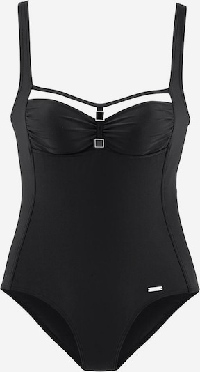 LASCANA Badeanzug 'Yacht' in schwarz / weiß, Produktansicht