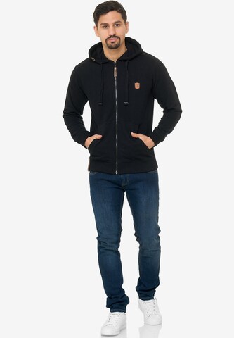 INDICODE JEANS Sweatjacke 'Braidwood' in Schwarz