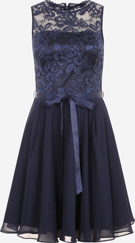 Robe de cocktail SWING en bleu : devant