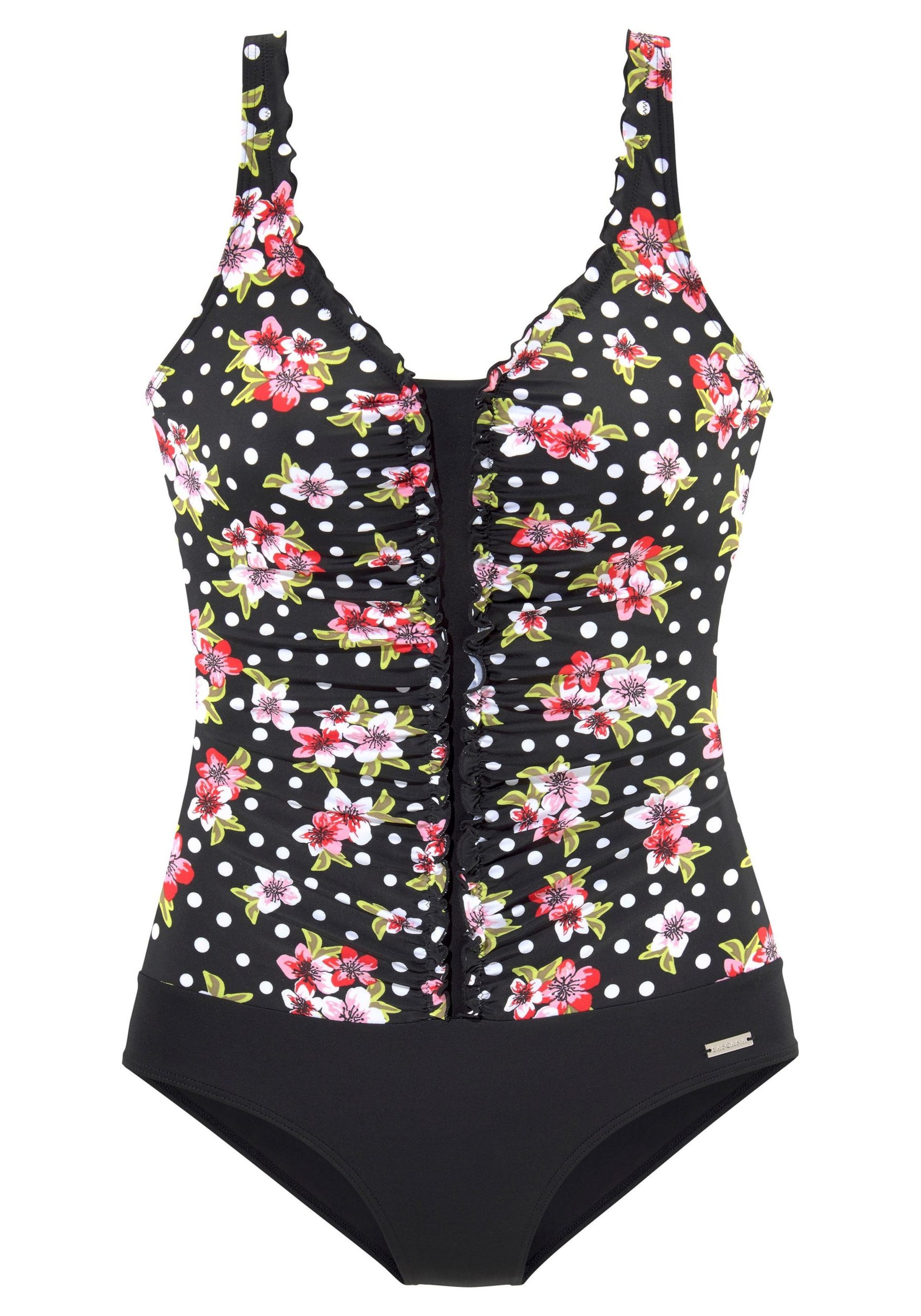 LASCANA - Bustier Bañador moldeador en negro: frente