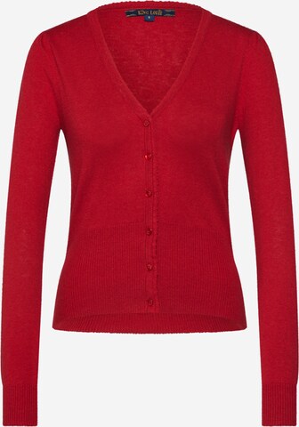 King Louie Knit Cardigan 'Cardi Cocoon' in Red: front