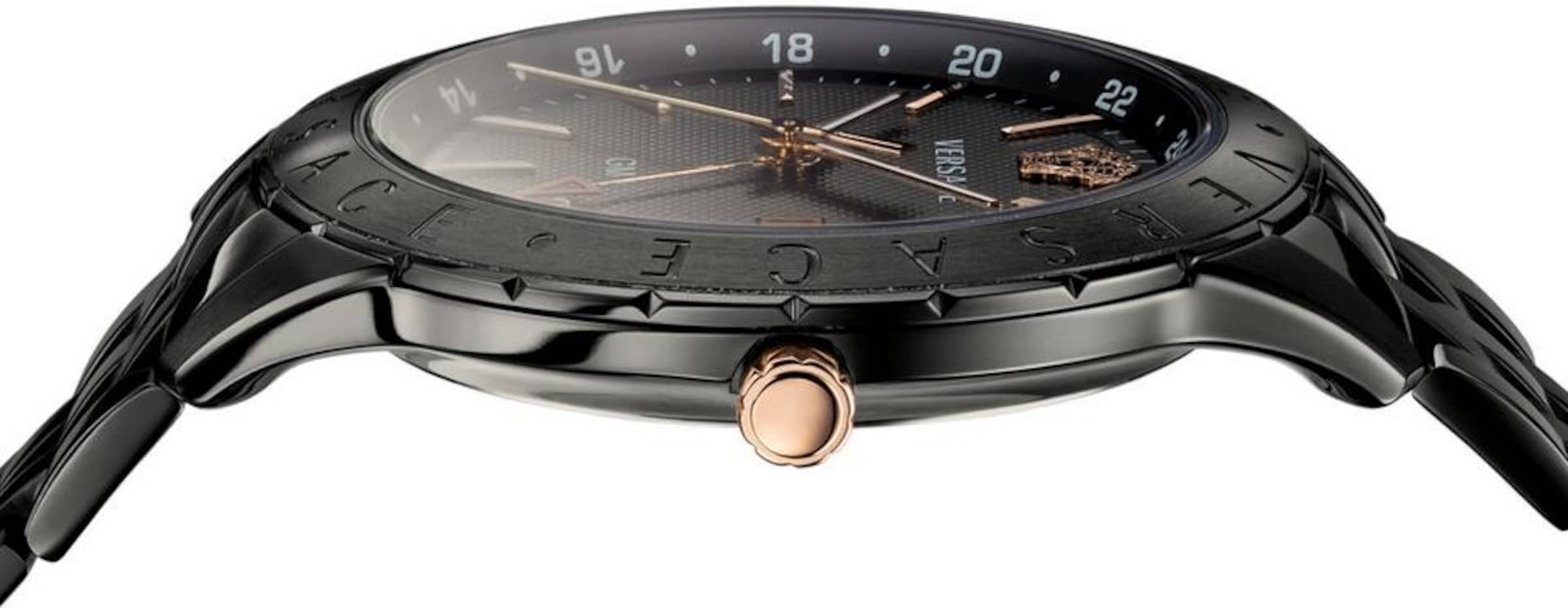VERSACE Analog watch 'Univers' in Black
