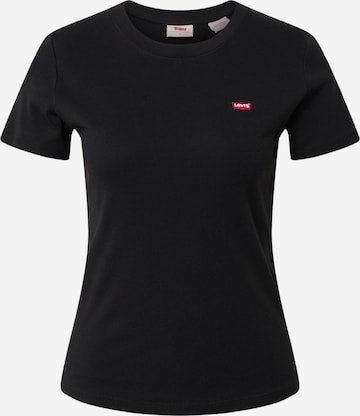 LEVI'S ® Shirt 'Rib Baby Tee' in Zwart: voorkant