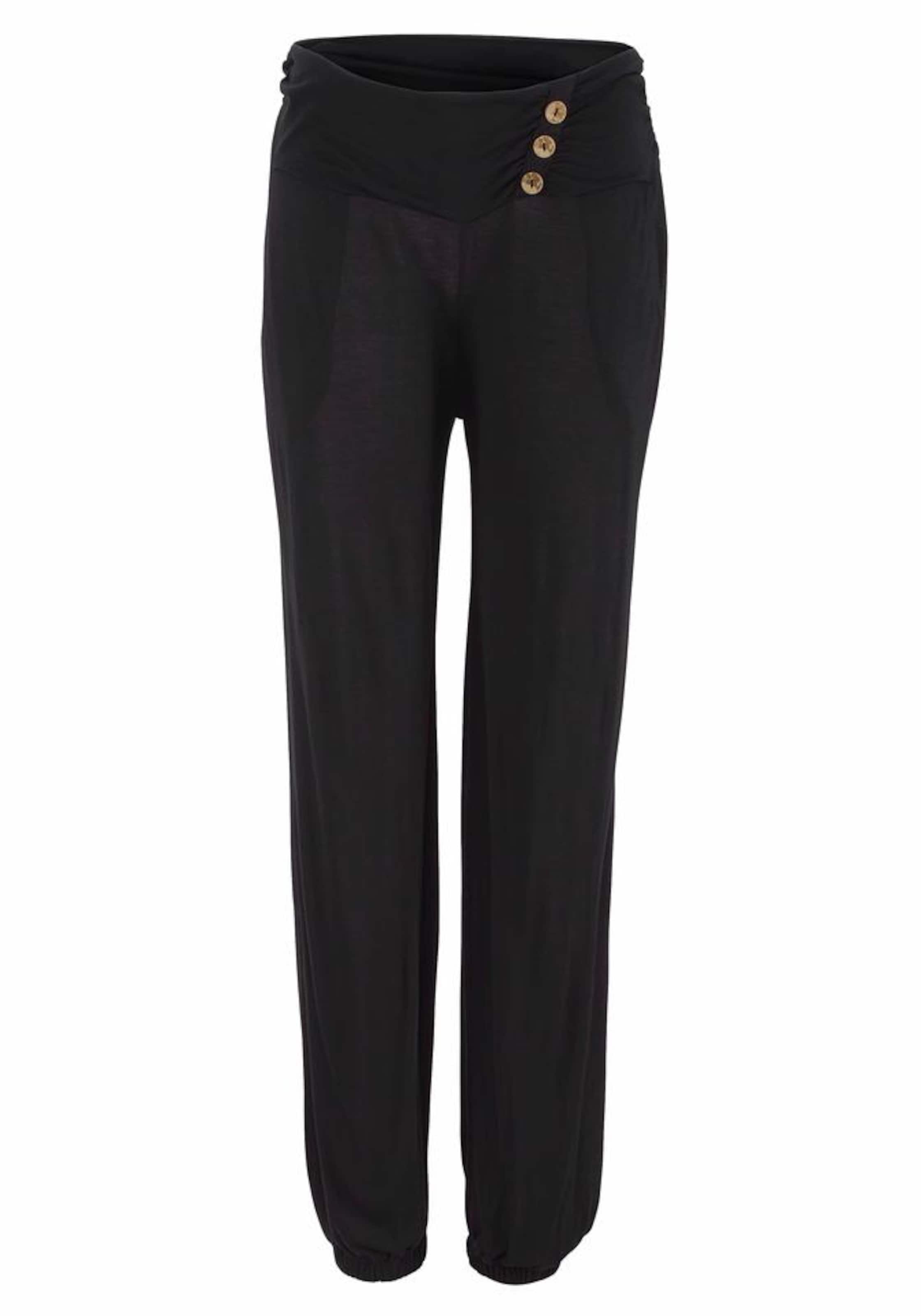 LASCANA Loosefit Harembroek in Zwart: voorkant