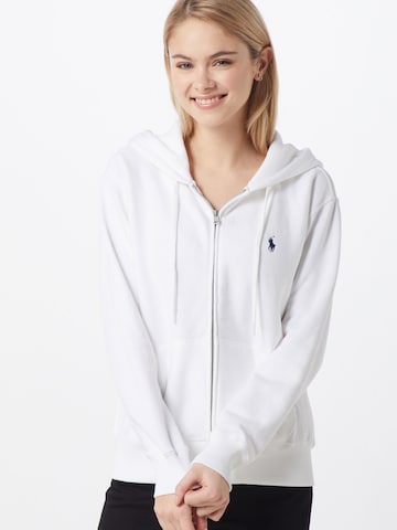 Polo Ralph Lauren - Sudadera con cremallera en blanco: frente