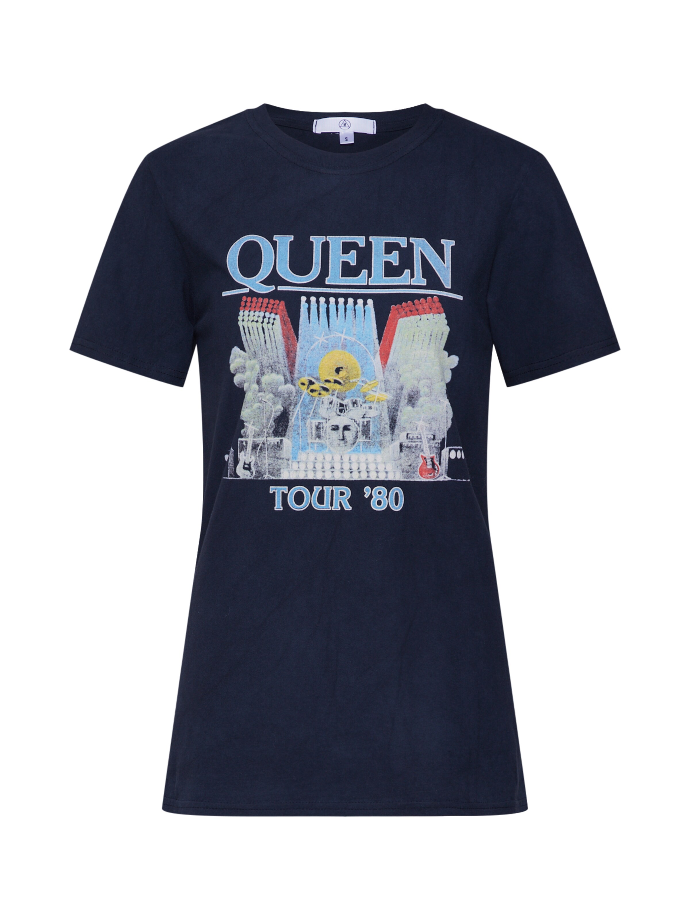 Missguided - Shirt 'QUEEN TOUR' in de kleur Donkerblauw