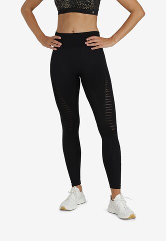 Athlecia Skinny Workout Pants 'Ancer' in Black: front