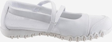 CITY WALK Ballet Flats with Strap in White