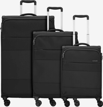 D&N Suitcase Set in Black: front