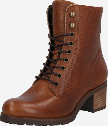 BULLBOXER Lace-Up Ankle Boots in Brown: front