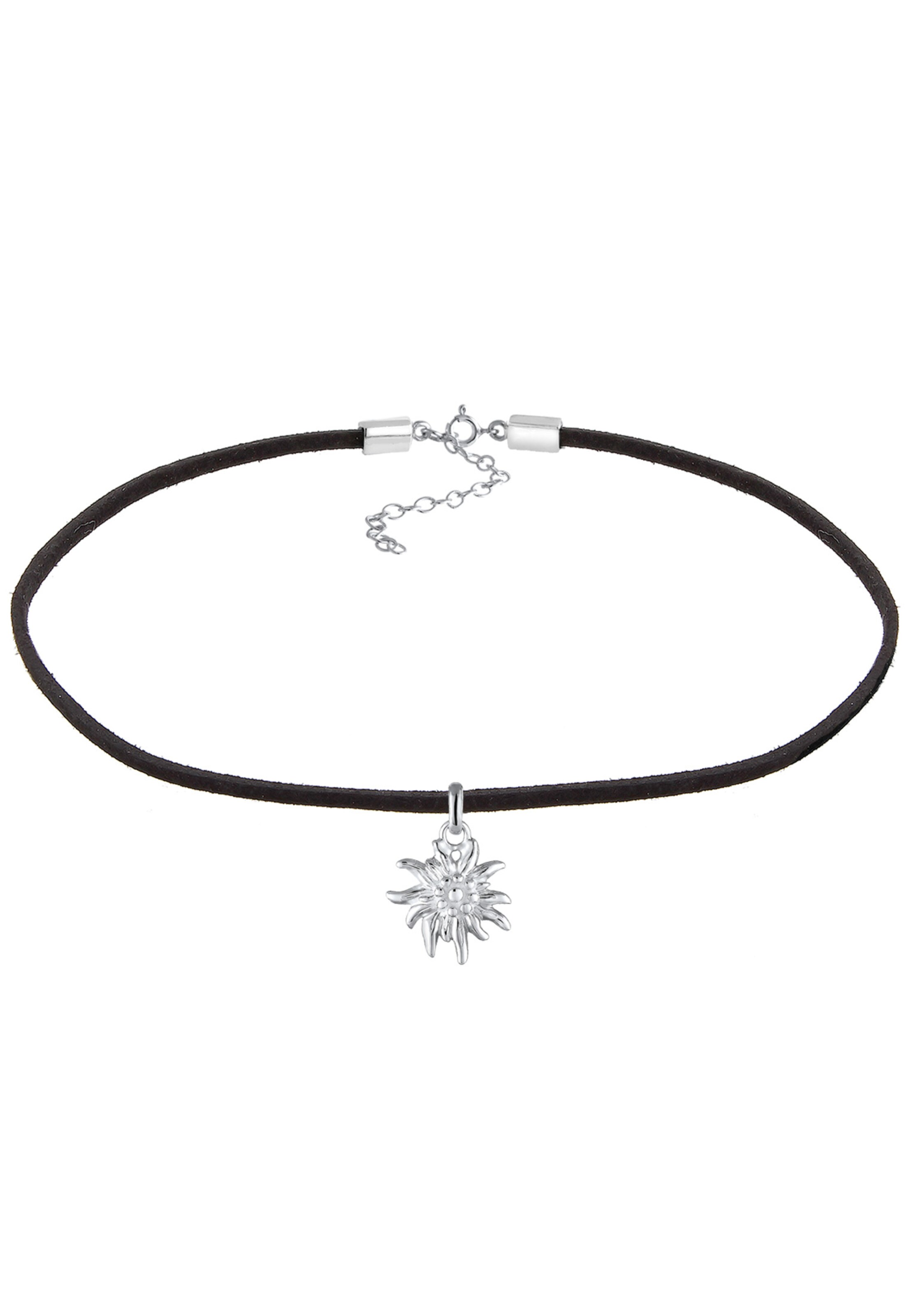 ELLI Choker 'Edelweiss' in Schwarz