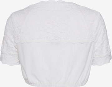 Blouse folklorique 'Nadine-Kosira' MARJO en blanc : derrière