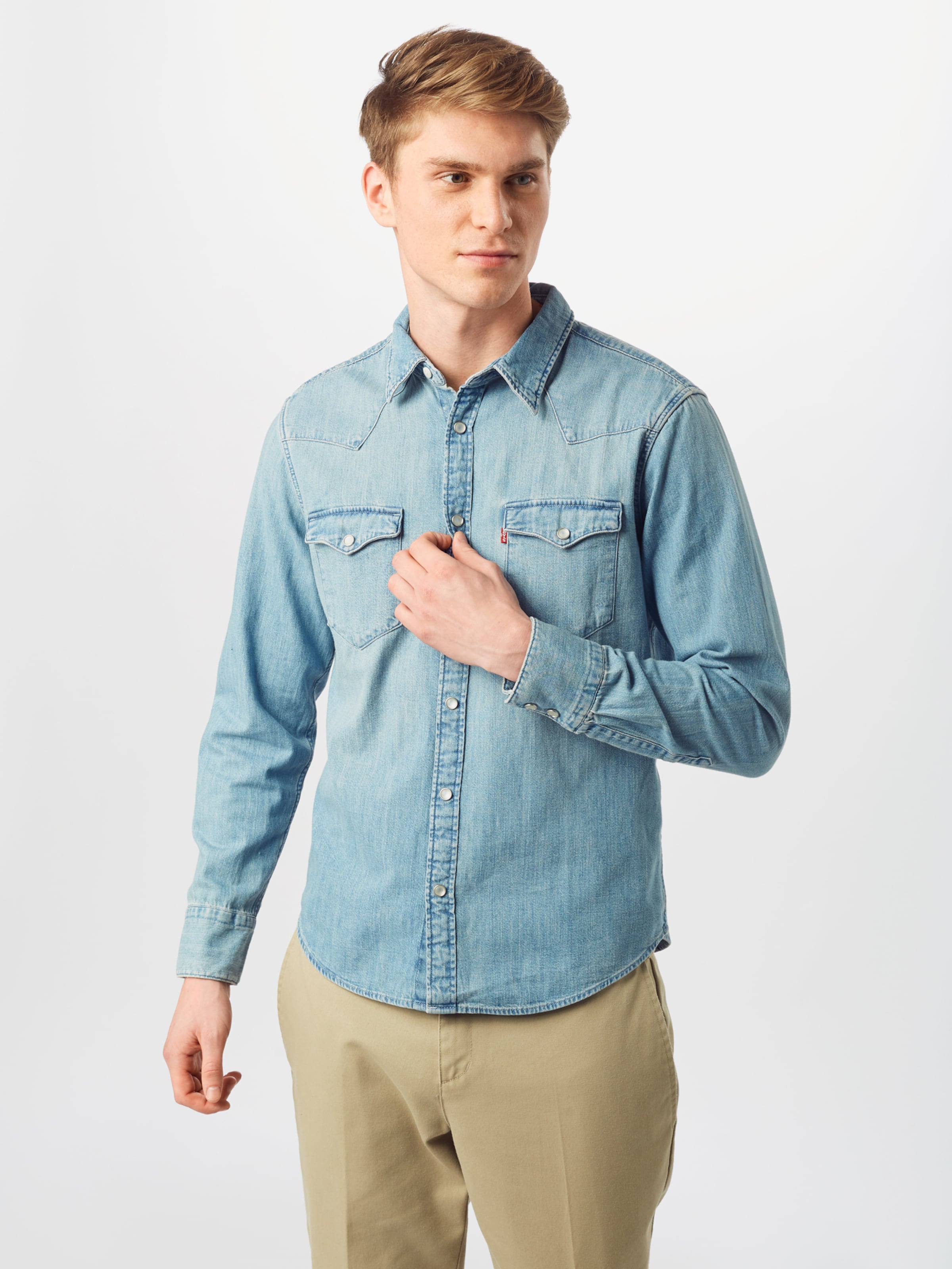 Männer Hemden LEVI'S Hemd 'Barstow Western Standard' in Blau - BW03279