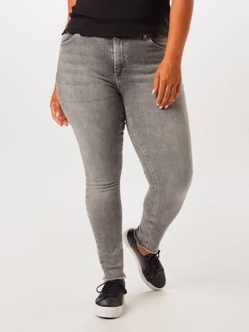 ONLY Carmakoma Skinny Jeans 'Willy' in Grijs: voorkant