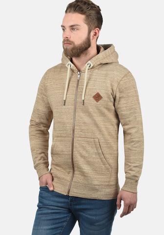 !Solid Zip-Up Hoodie 'Craig' in Beige: front