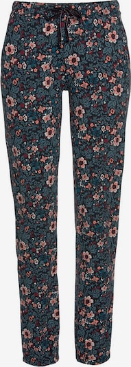 s.Oliver Pantalon de pyjama en émeraude / mélange de couleurs, Vue avec produit