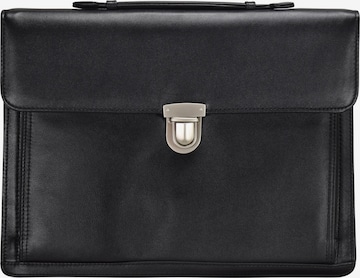 Dermata Document Bag in Black: front