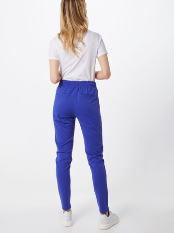 ICHI Tapered Pleat-Front Pants 'KATE PA2' in Blue