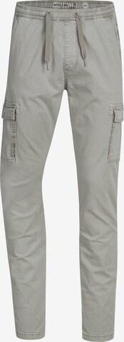 INDICODE JEANS Regular Cargobroek 'Broadwick' in Grijs: voorkant