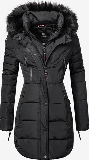 MARIKOO Manteau d’hiver 'Moonshine' en noir, Vue avec produit