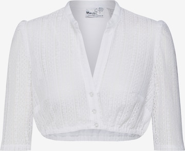 MARJO Klederdracht blouse 'Emma-Linda' in Wit: voorkant
