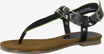 MARCO TOZZI T-Bar Sandals in Black: front