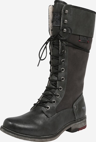 MUSTANG Lace-Up Boots in Black: front
