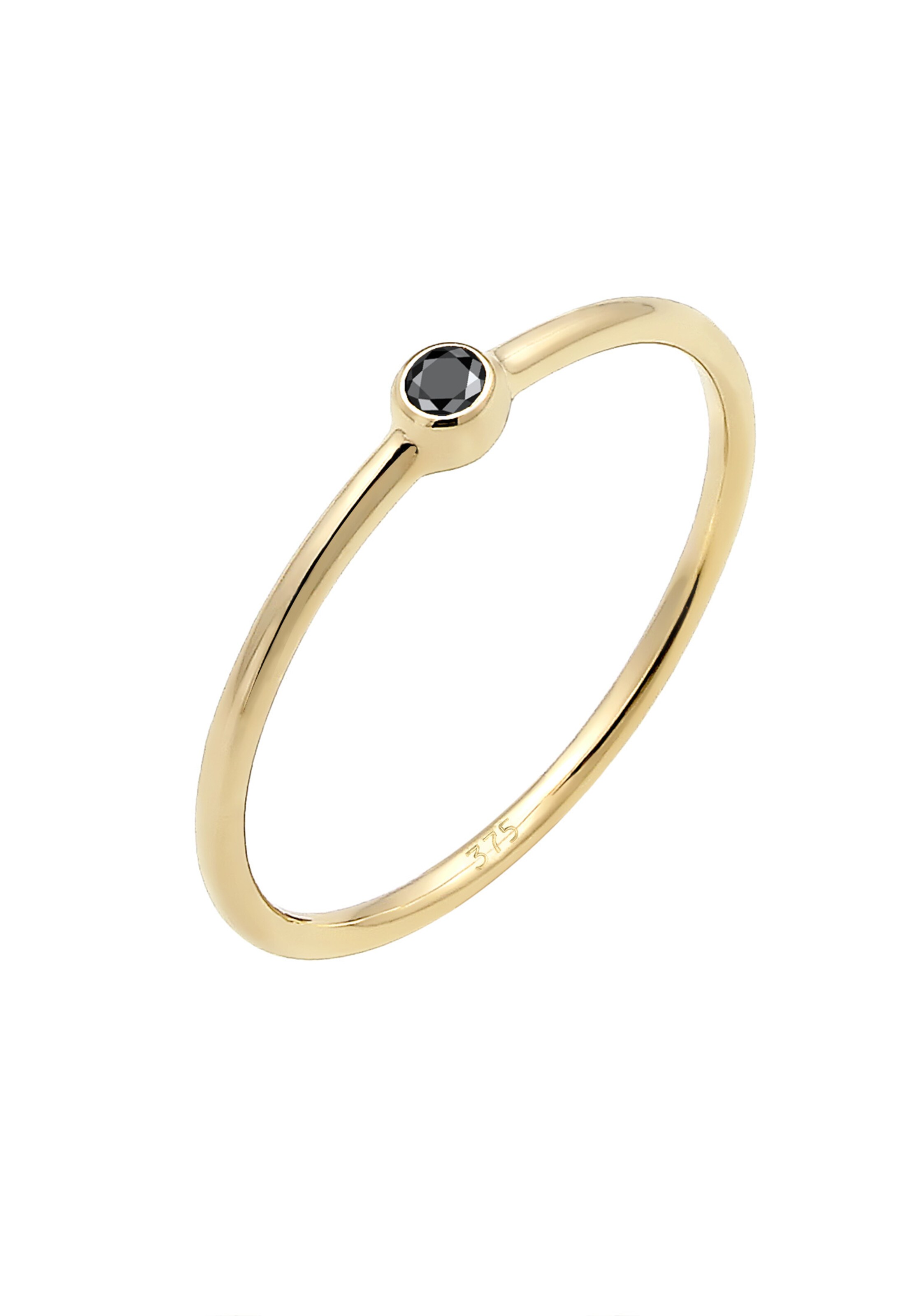 ELLI PREMIUM Ring 'Solitär-Ring' in Gold: front