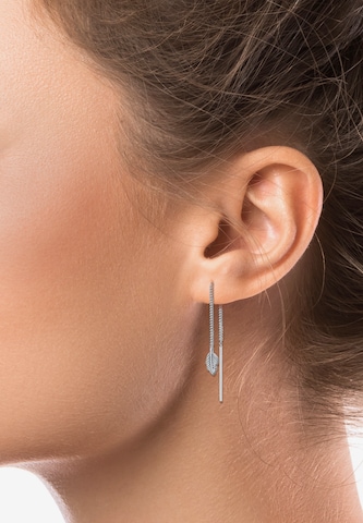 ELLI Ohrringe Ear Chain, Feder in Silber: predná strana