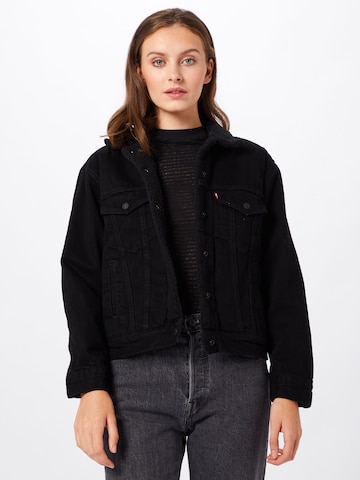 LEVI'S ® Демисезонная куртка 'Ex BF Sherpa Trucker' в Черный: спереди