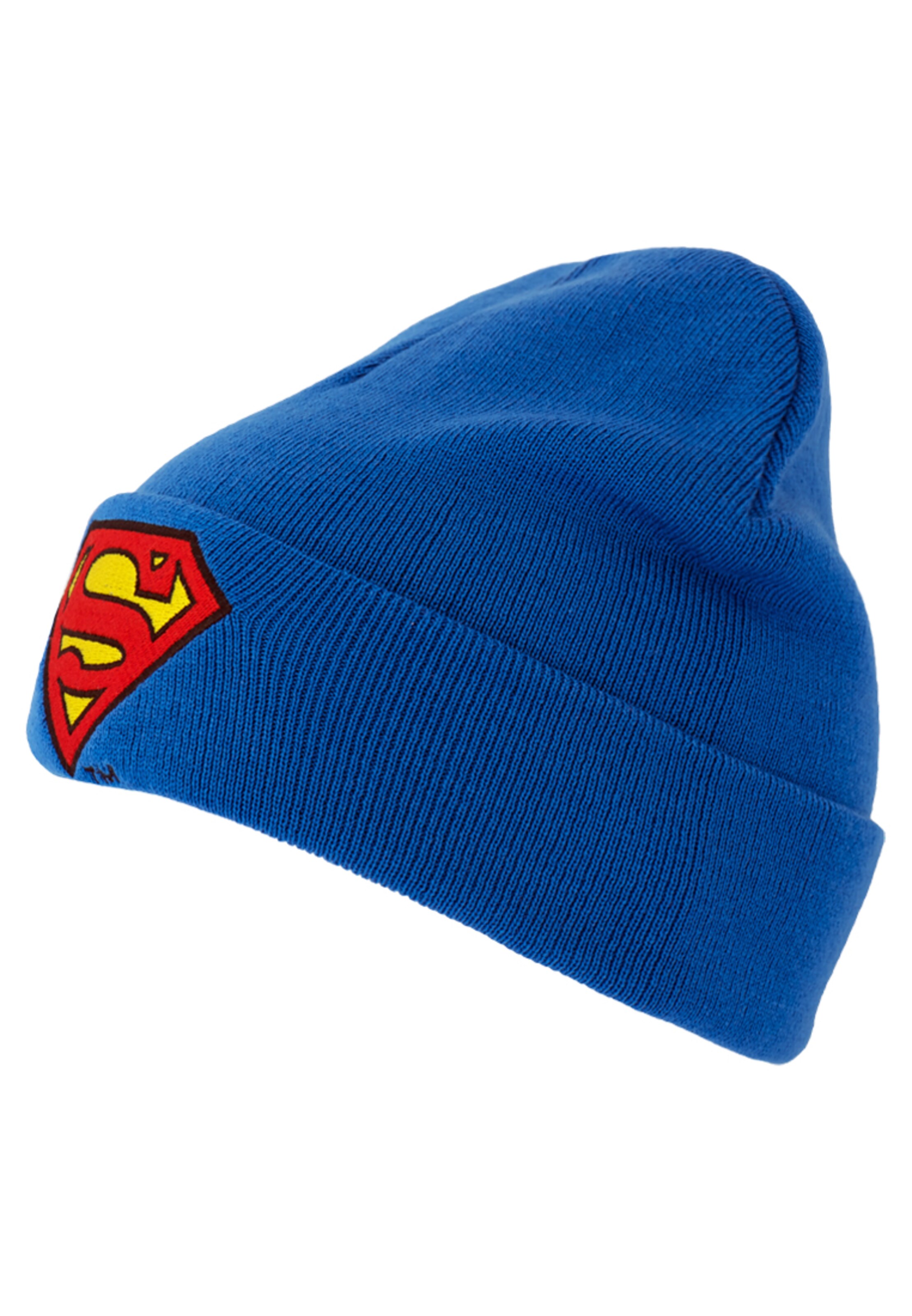 LOGOSHIRT Muts 'Superman – Logo' in Blauw