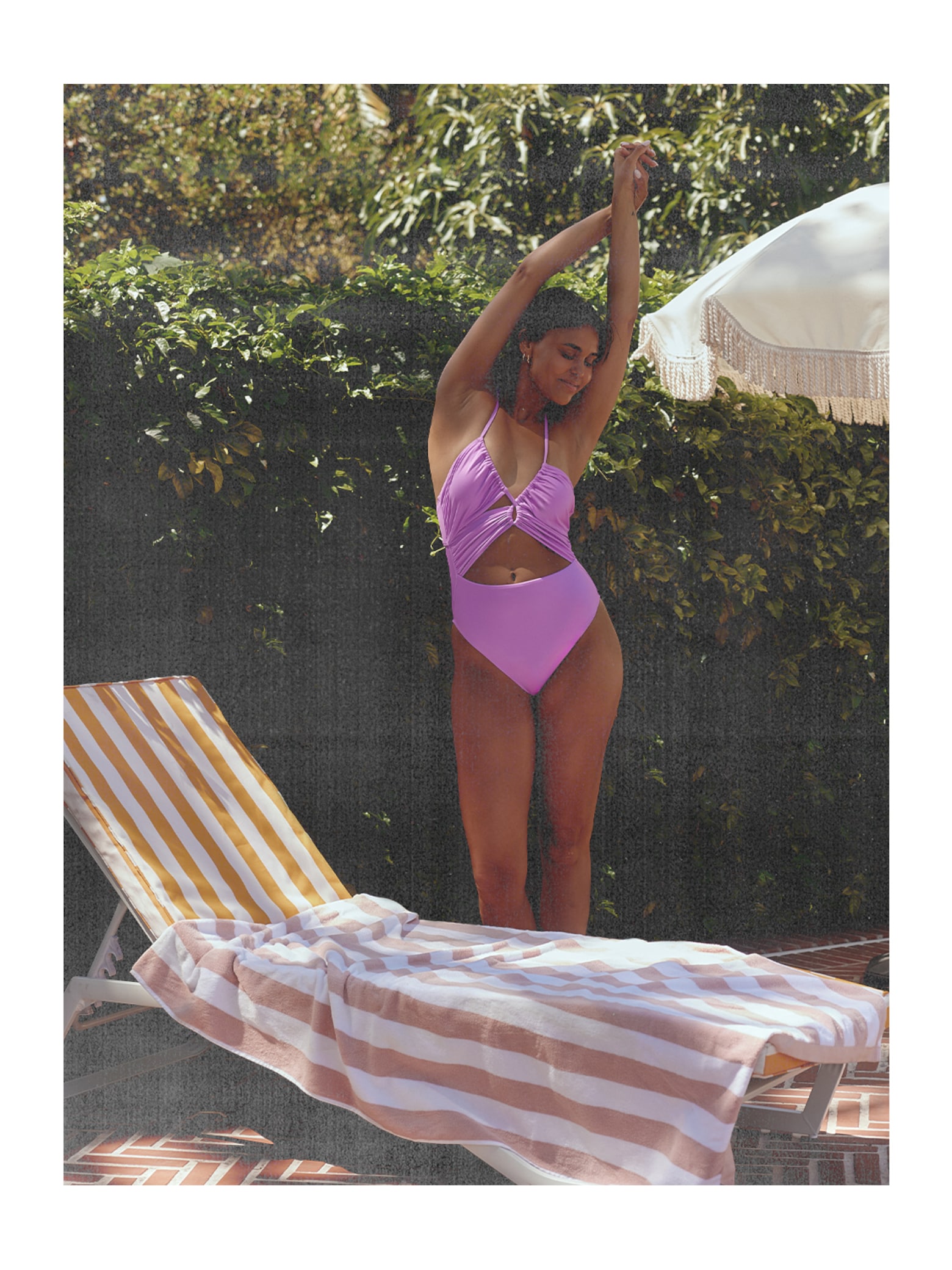 Roos A. - Pink Cutouts Swimsuit Look