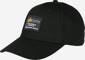 ALPHA INDUSTRIES Cap in Black: front