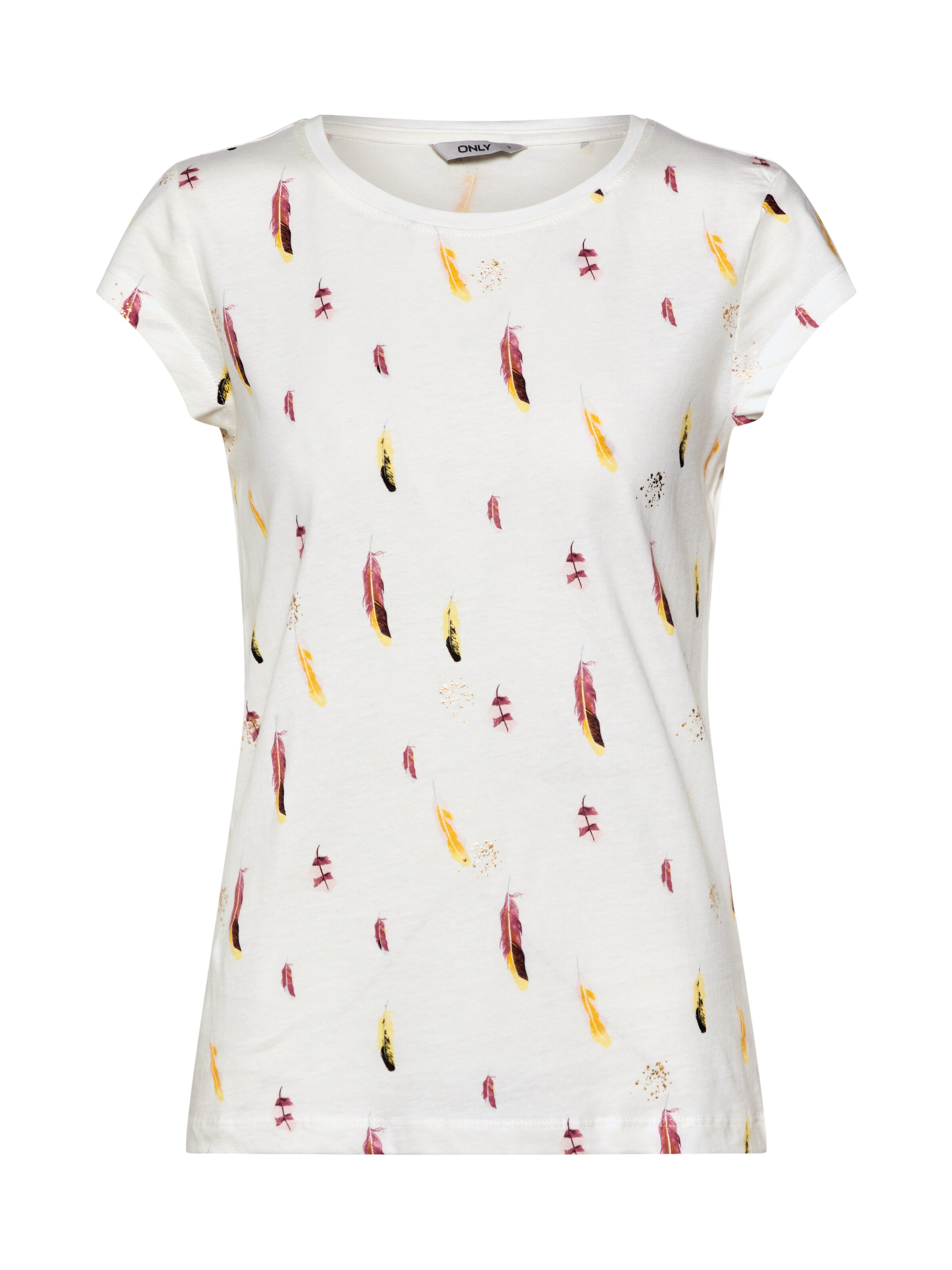 ONLY - Shirt 'ONLBONE FEATHER' in de kleur Wit