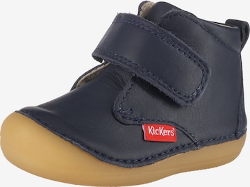 Scarpina primi passi 'Sabio' di Kickers in blu: frontale