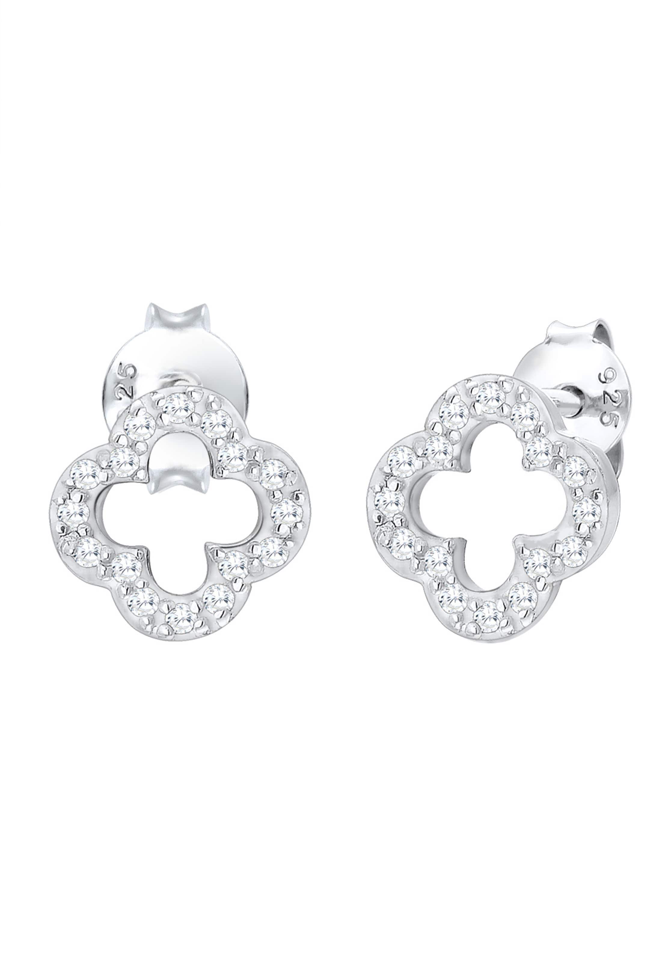 ELLI Earrings 'Kleeblatt' in Silver: front