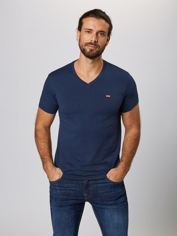 T-Shirt 'Housemark V Neck Tee' LEVI'S ® en bleu